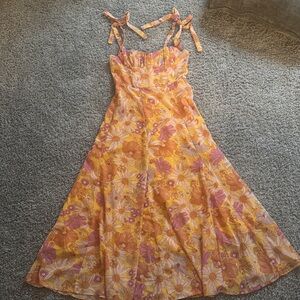 Hello Molly Mustard Yellow Smocked Dress